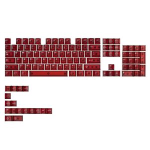 PC transparent red keycaps